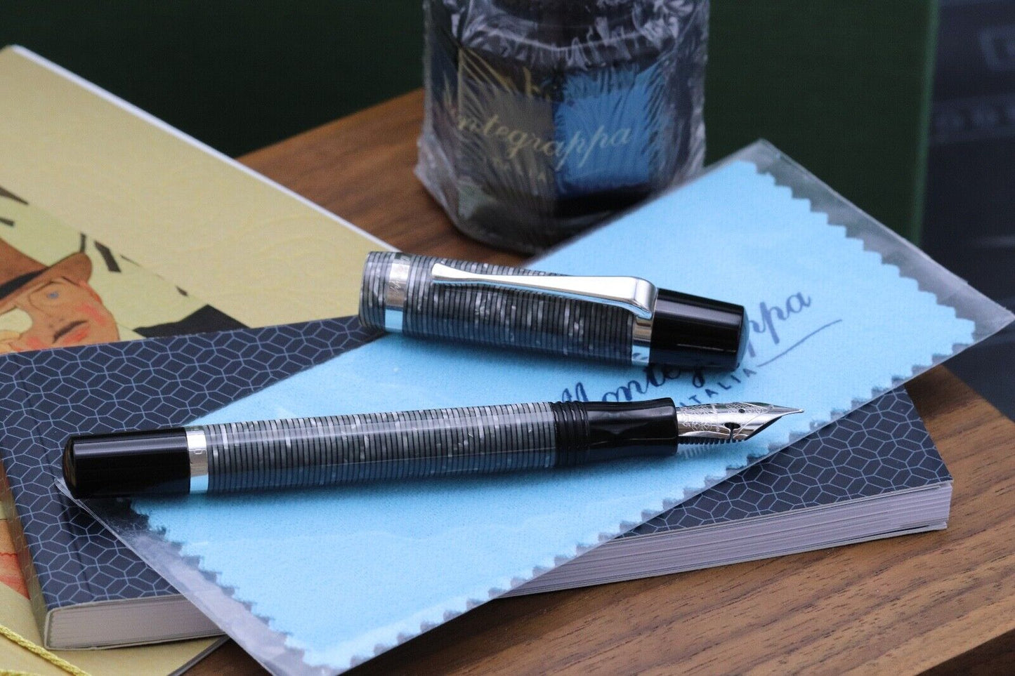 Montegrappa Nazionale Flex Shiny Circles Celluloid LE100 Fountain Pen image 1