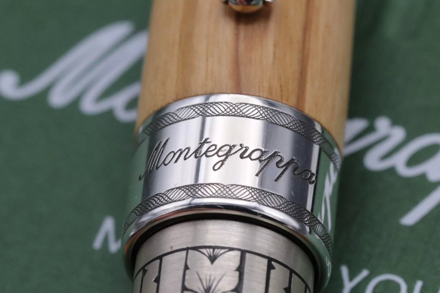 Montegrappa Extra Custom Olivewood Sterling Silver Fountain Pen image 5