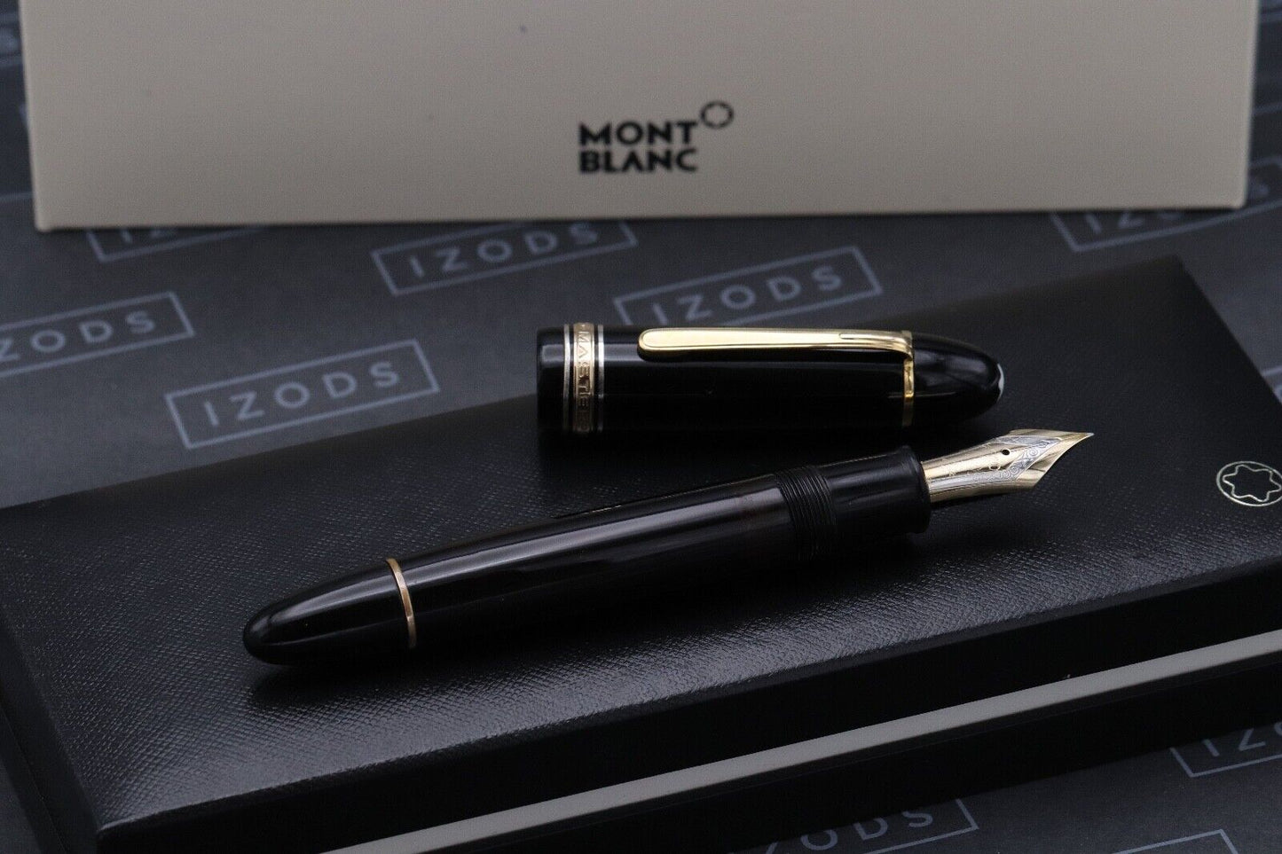 Montblanc Meisterstuck 149 Silver Rings Celluloid 1950’S Fountain Pen - EF Nib image 1