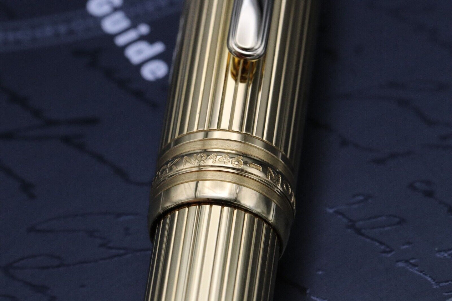 Montblanc Meisterstück 146 LeGrand Vermeil Pinstripe Fountain Pen - NEVER INKED image 8