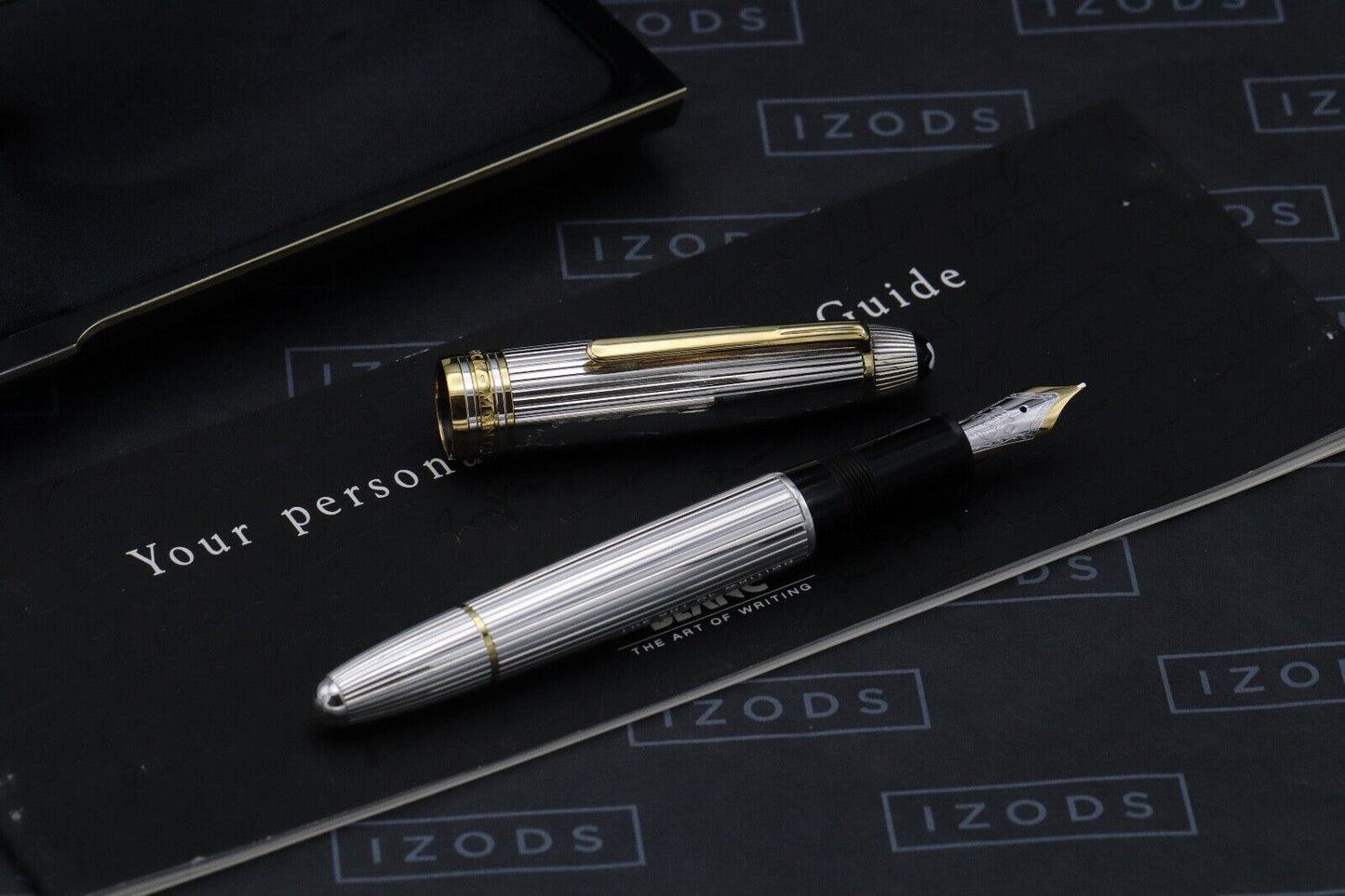 Montblanc Meisterstück 146 LeGrand Sterling Silver Pinstripe Fountain Pen image 1