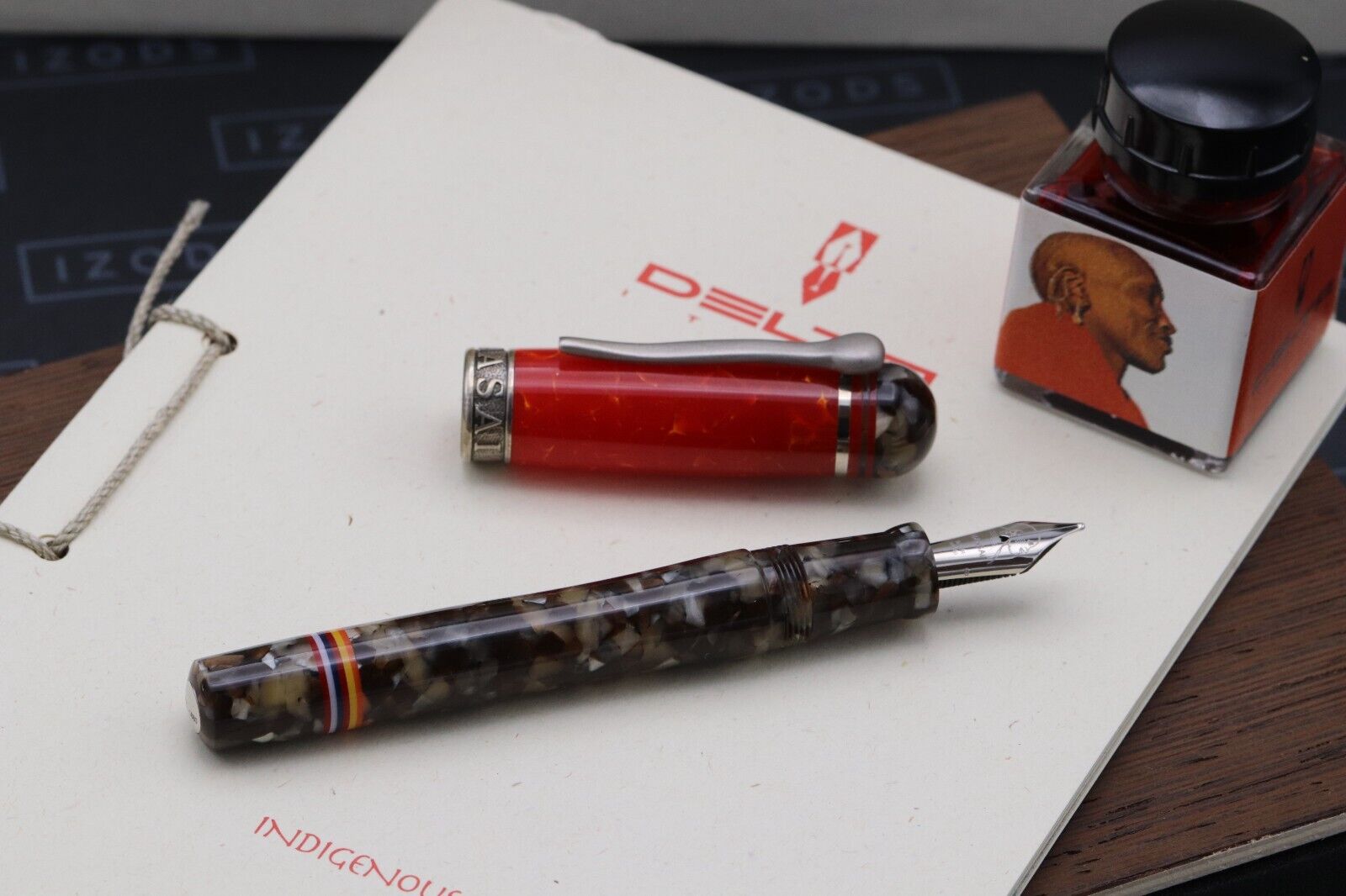 Delta Indigenous People Maasai Silver LE1880 Fountain Pen - UNUSED - Broad Nib image 1