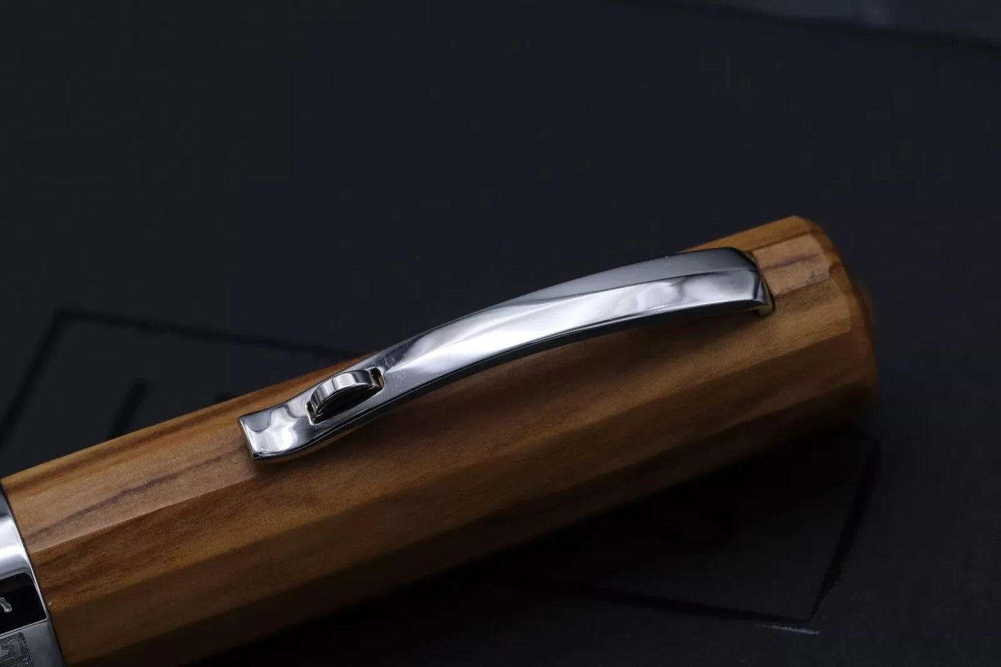 Omas Milord Olive Wood Sterling Silver Fountain Pen image 6