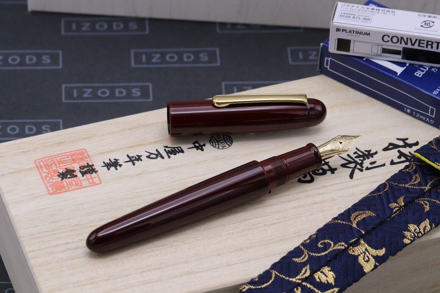 Nakaya Portable Writer Aka-Tamenuri Fountain Pen - UNUSED image 1