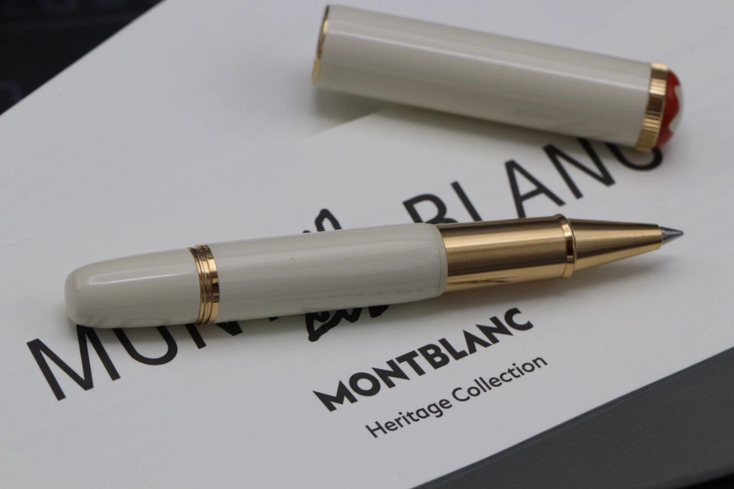 Montblanc Heritage Rouge et Noir Baby Ivory-Resin Rollerball Pen image 5