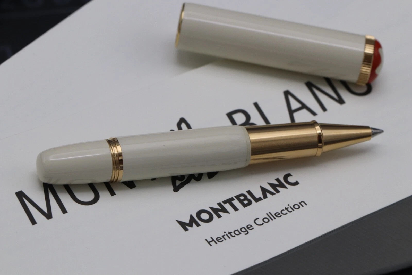 Montblanc Heritage Rouge et Noir Baby Ivory-Resin Rollerball Pen image 5