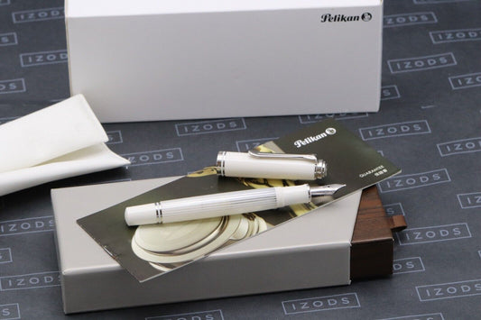 Pelikan Souveran M605 White Transparent Fountain Pen - Fine Nib image 0