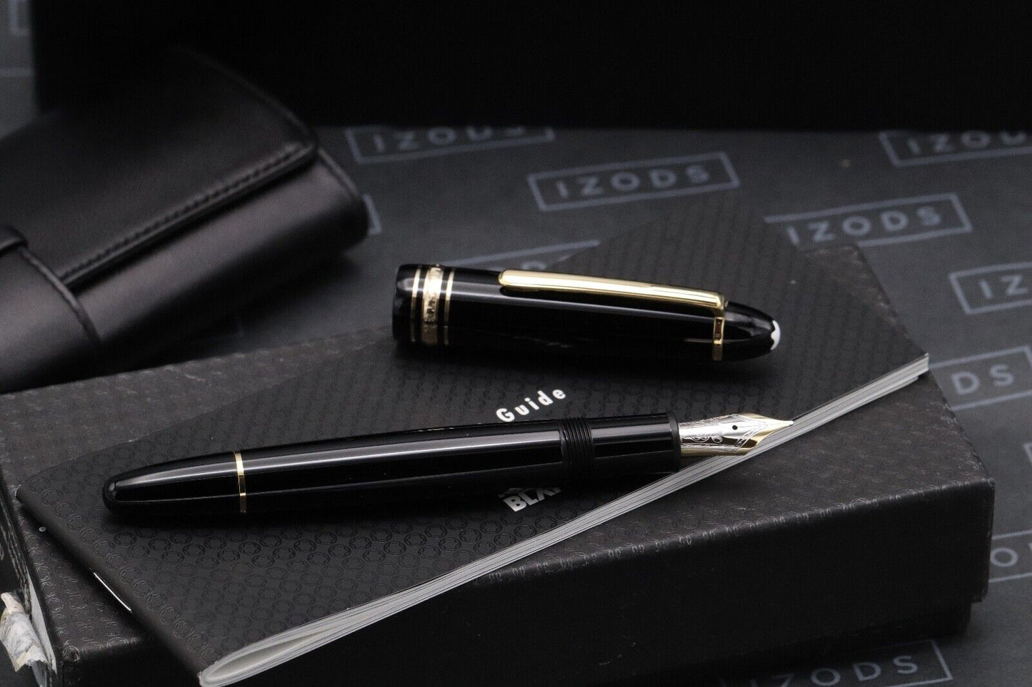Montblanc Meisterstuck 147 Traveller Gold Coated Fountain Pen with Pouch image 1