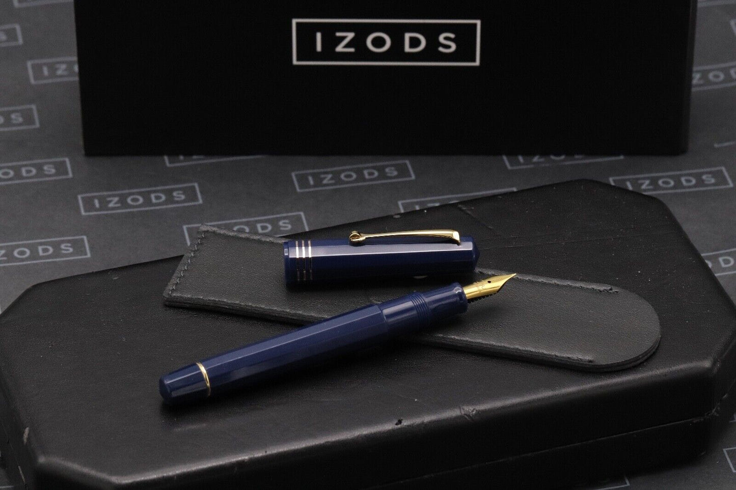 Omas Milord Blue Gold Trim Fountain Pen - Fine Titanium Nib image 0