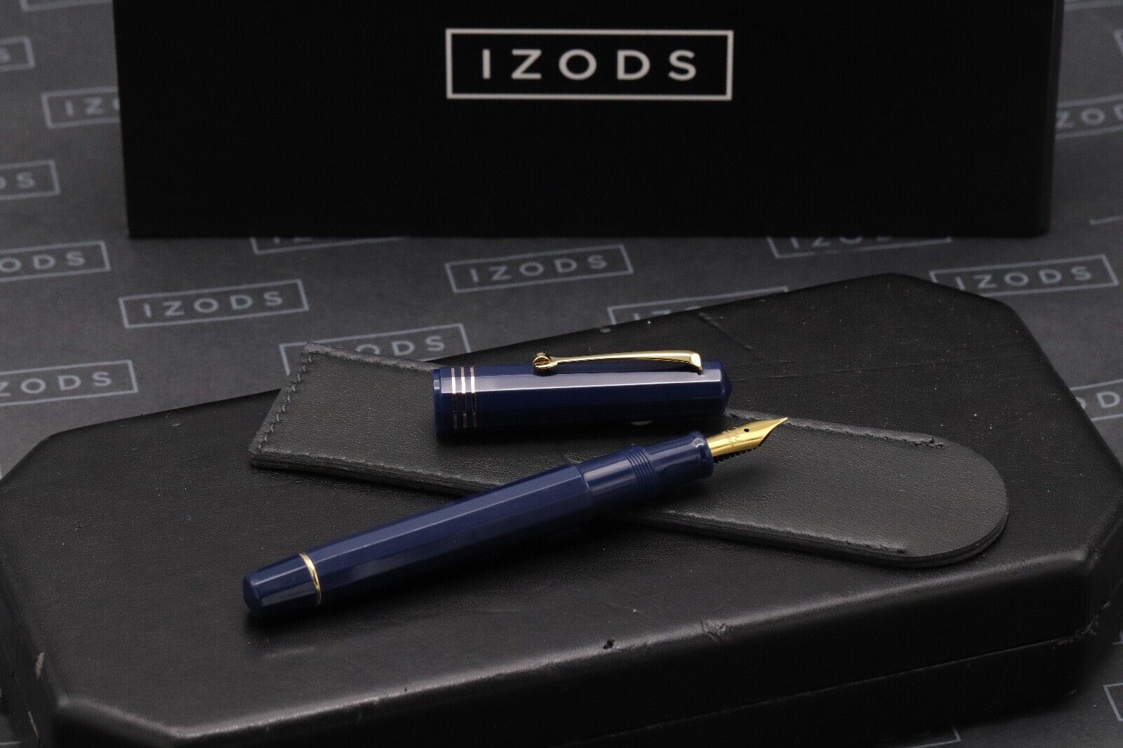 Omas Milord Blue Gold Trim Fountain Pen - Fine Titanium Nib image 0