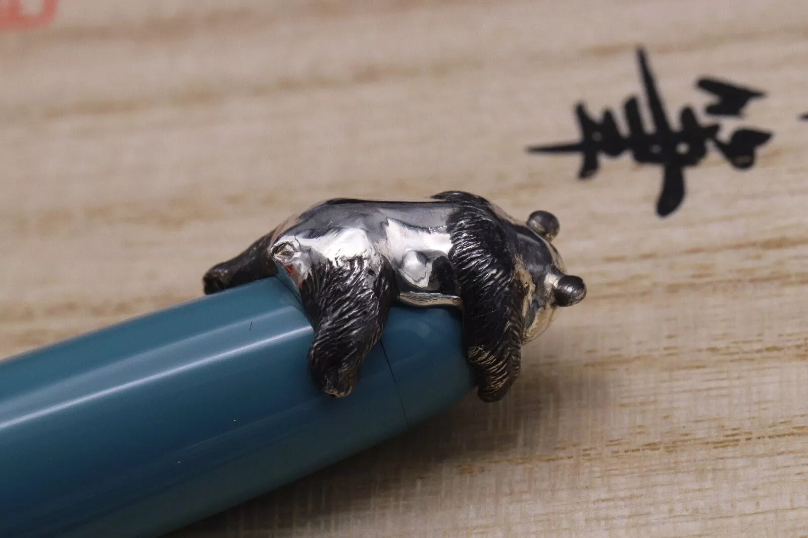 Nakaya Portable Writer Ama-iro Fountain Pen with Panda Stopper - UNUSED SF Nib image 5