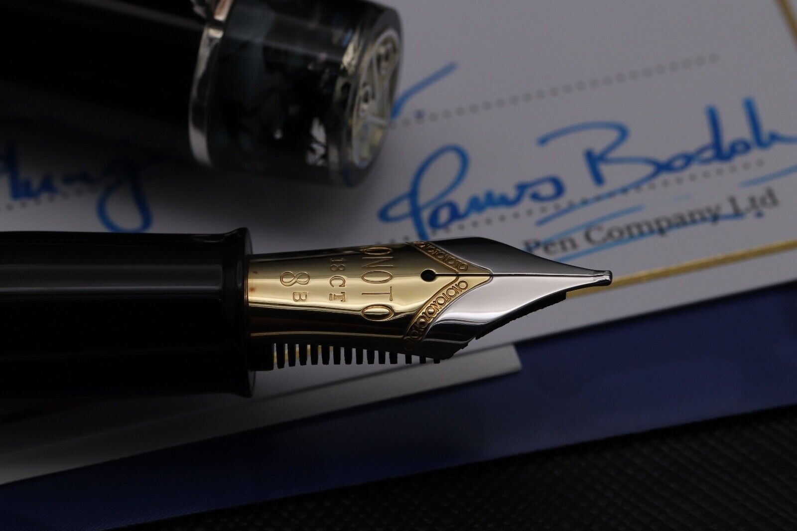 Onoto Magna Diffusion Demonstrator Prototype Fountain Pen - #8 18k B Nib image 2