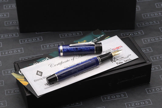 Conway Stewart Churchill Blue Stardust Fountain Pen - IB Nib image 0