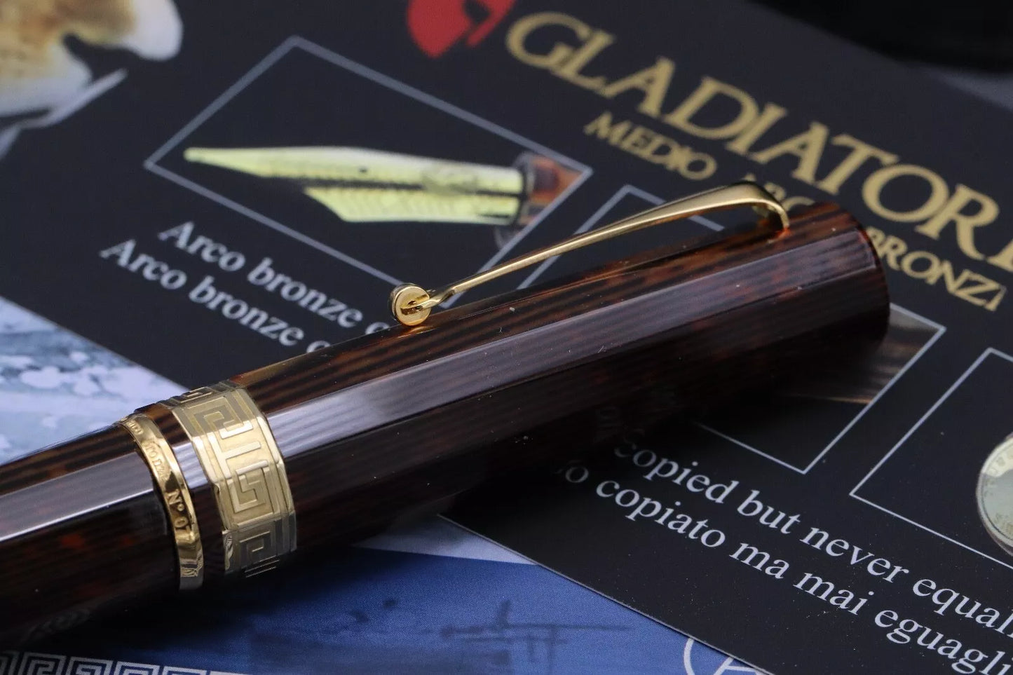ASC Gladiatore Medio Arco Bronze Celluloid Fountain Pen - UNUSED image 8