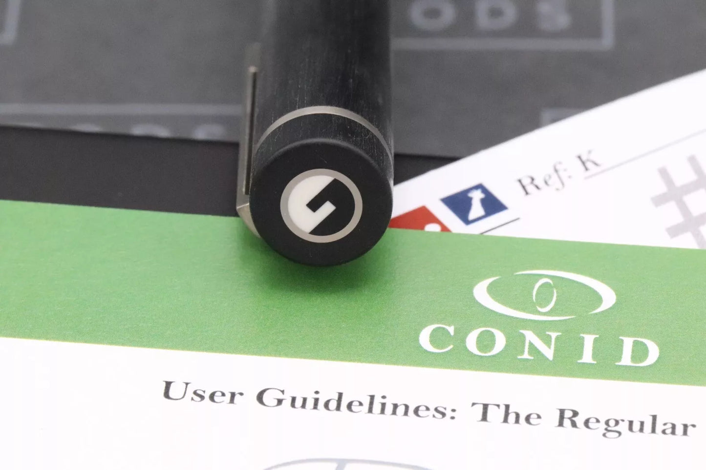 Conid Bulkfiller Regular Delrin Titanium Fountain Pen - #6 Black Ti EF Nib image 8