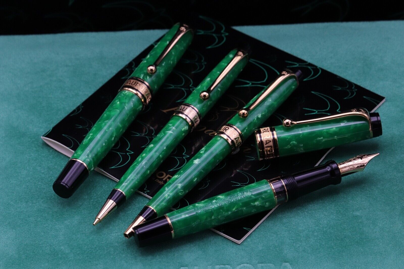 Aurora Optima Primavera Limited Edition FP, RB, MP AND BP Set - NEVER INKED image 1