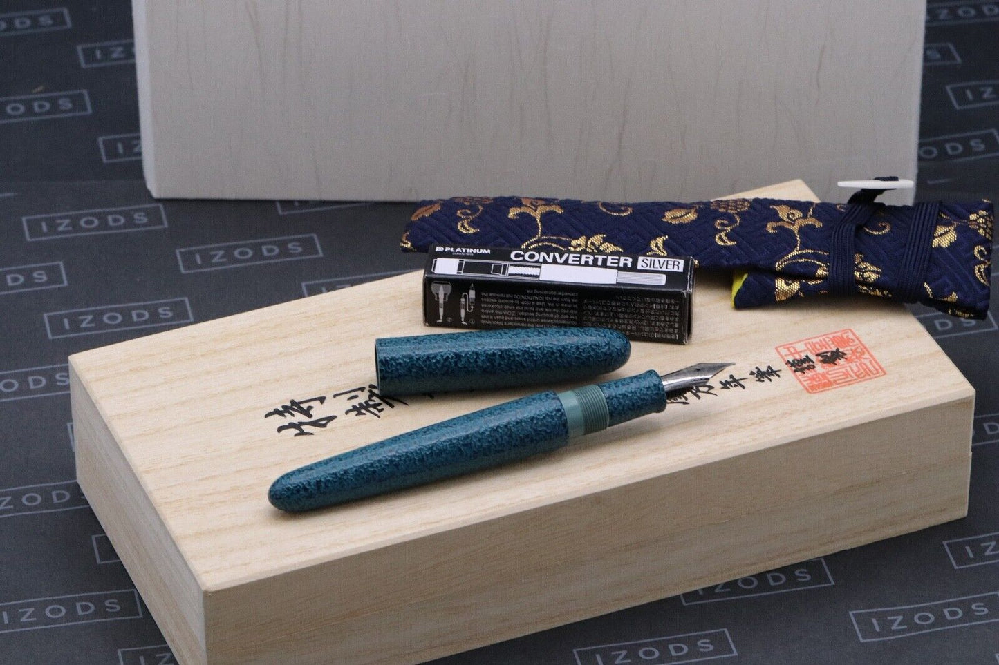 Nakaya Portable Cigar Ishime-Kanshitsu Midori Fountain Pen - UNUSED image 0