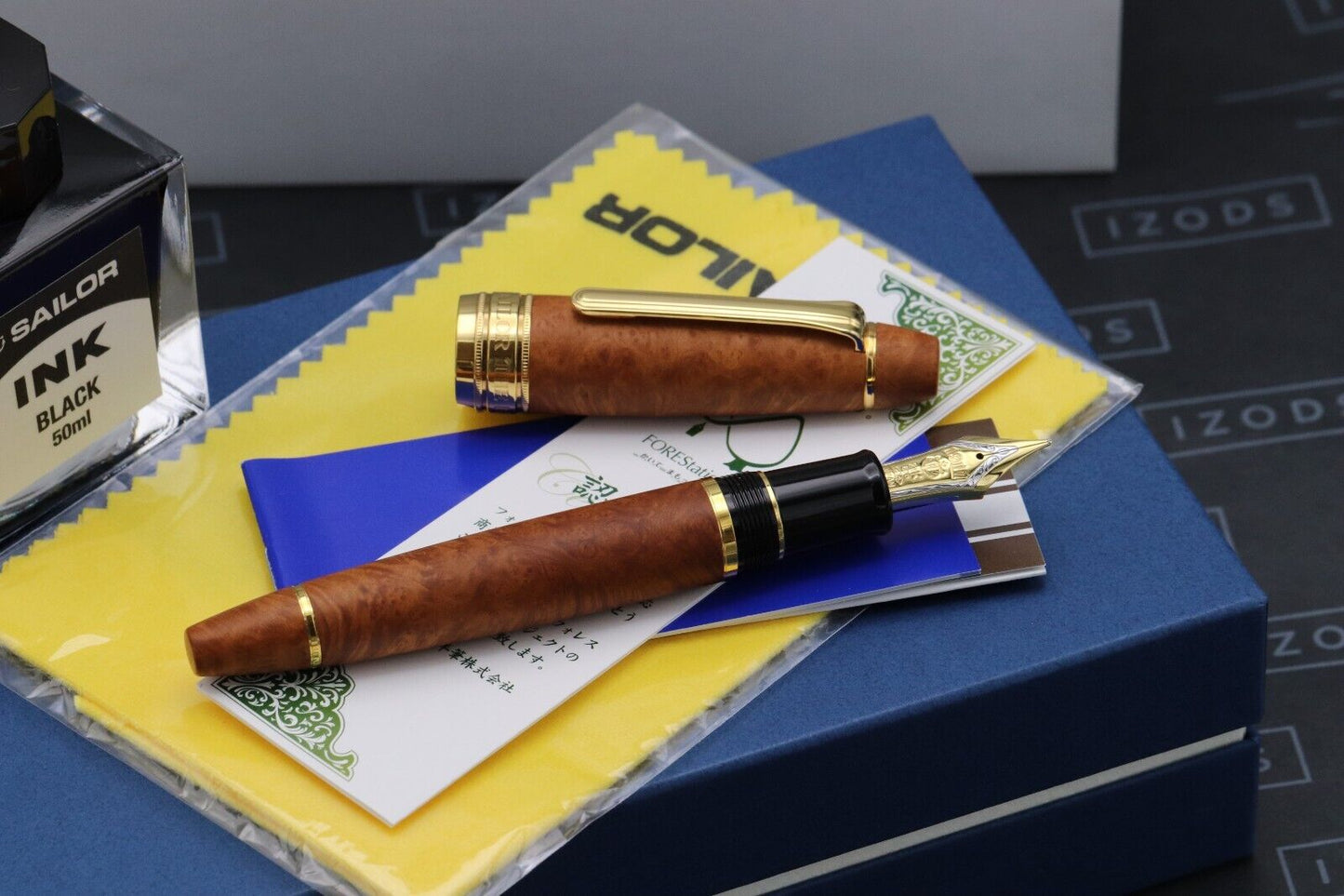 Sailor King of Pen Pro Gear Briarwood Burl Fountain Pen image 1