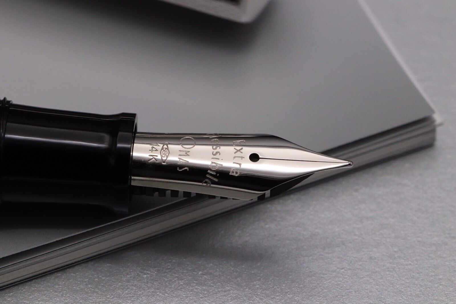 Omas Paragon Silver Guilloche LE35 Fountain Pen - Fine 'Extra Flessible' Nib image 2