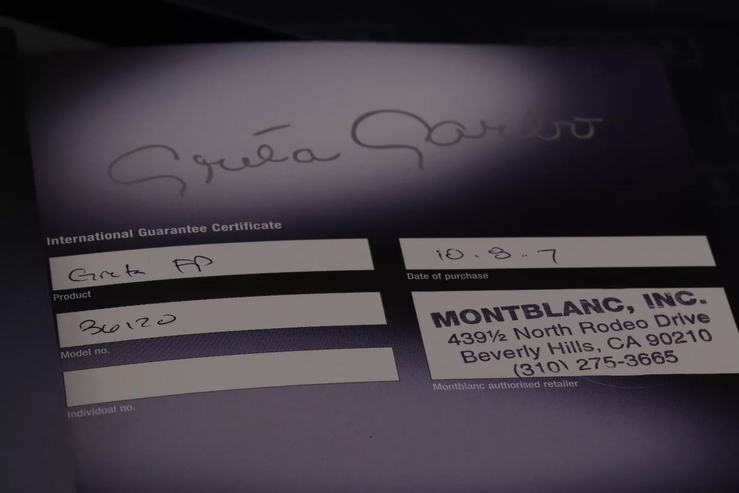 Montblanc Muses Greta Garbo Special Edition Fountain Pen - UNUSED image 5