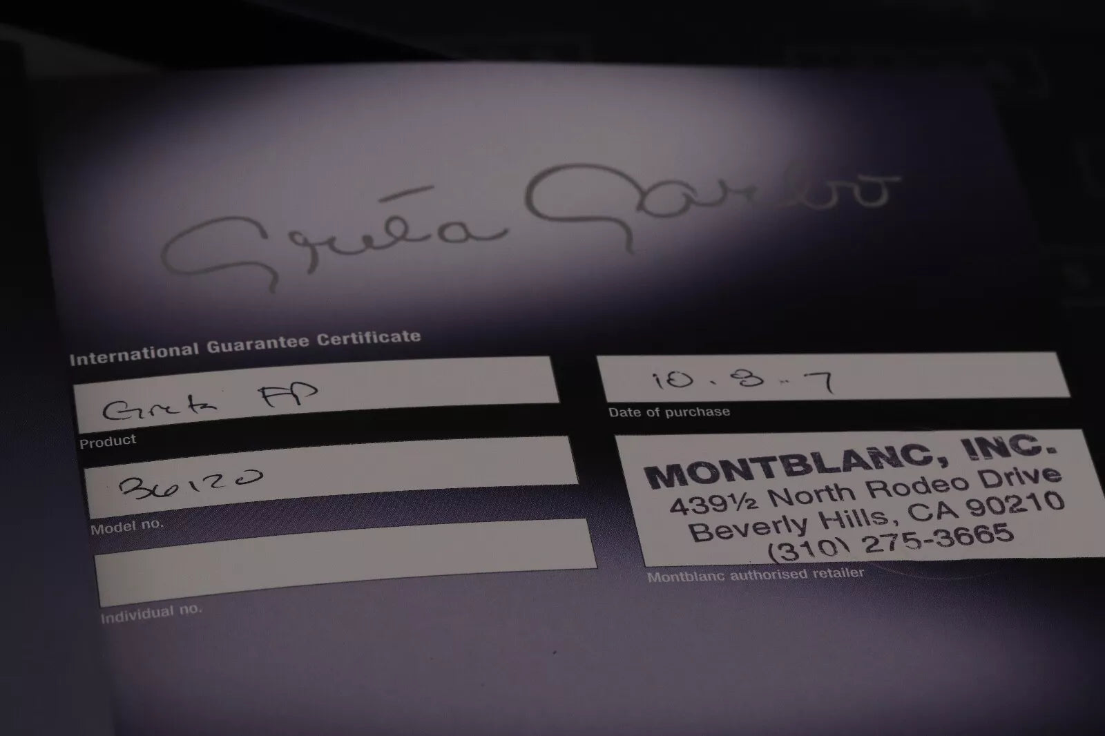 Montblanc Muses Greta Garbo Special Edition Fountain Pen - UNUSED image 5
