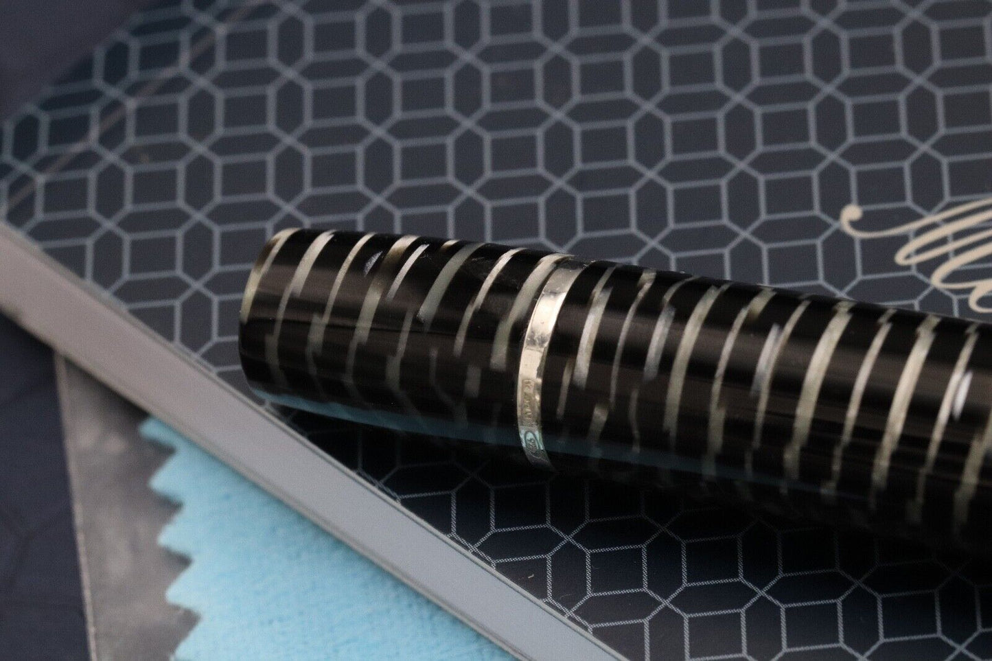 Montegrappa Extra 1930 Zebra Celluloid LE50 Celluloid Fountain Pen - 2002 Nib image 3