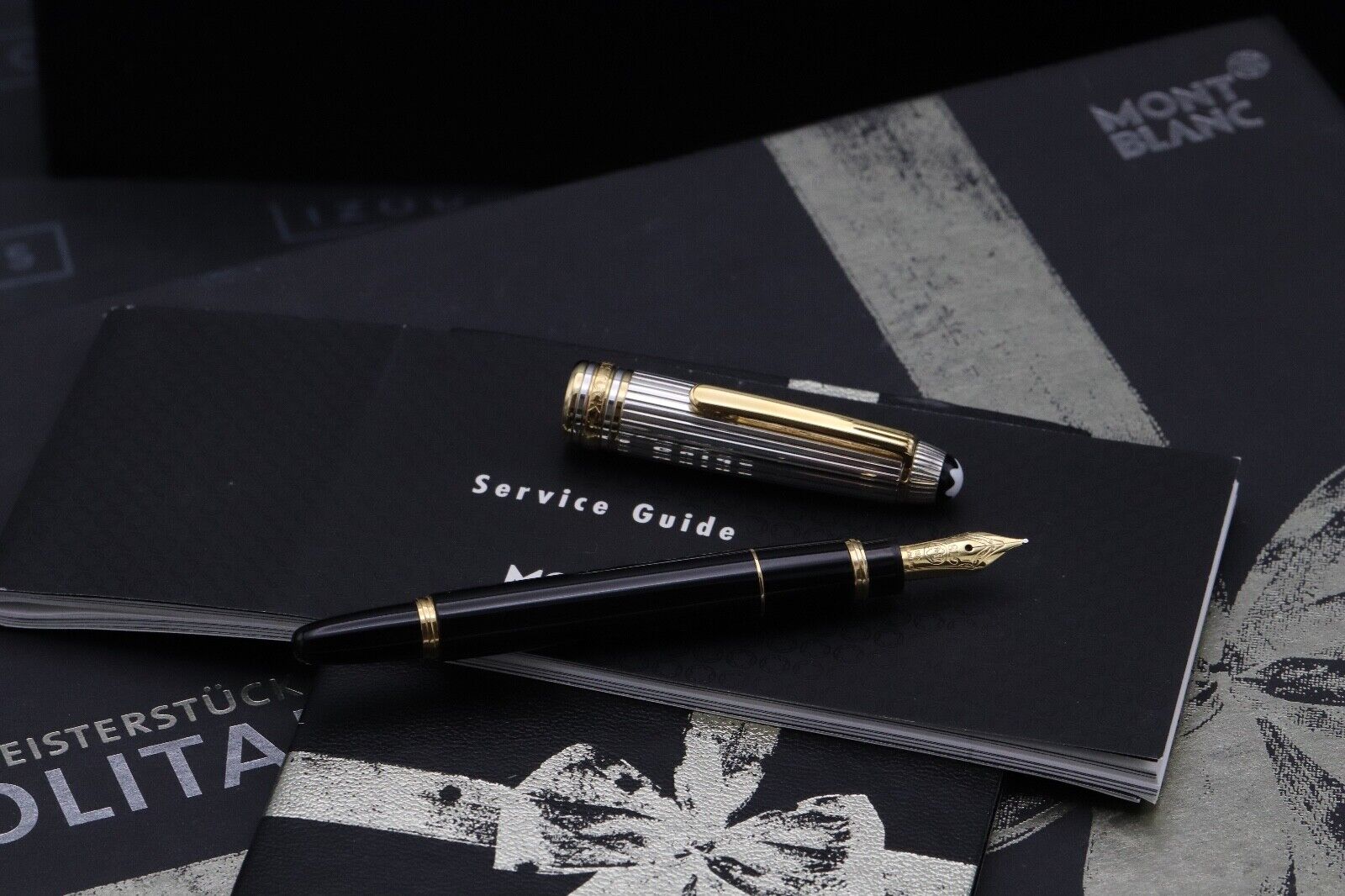 Montblanc Meisterstück 114 Mozart Pinstripe Doue Fountain Pen Presentation Set image 1