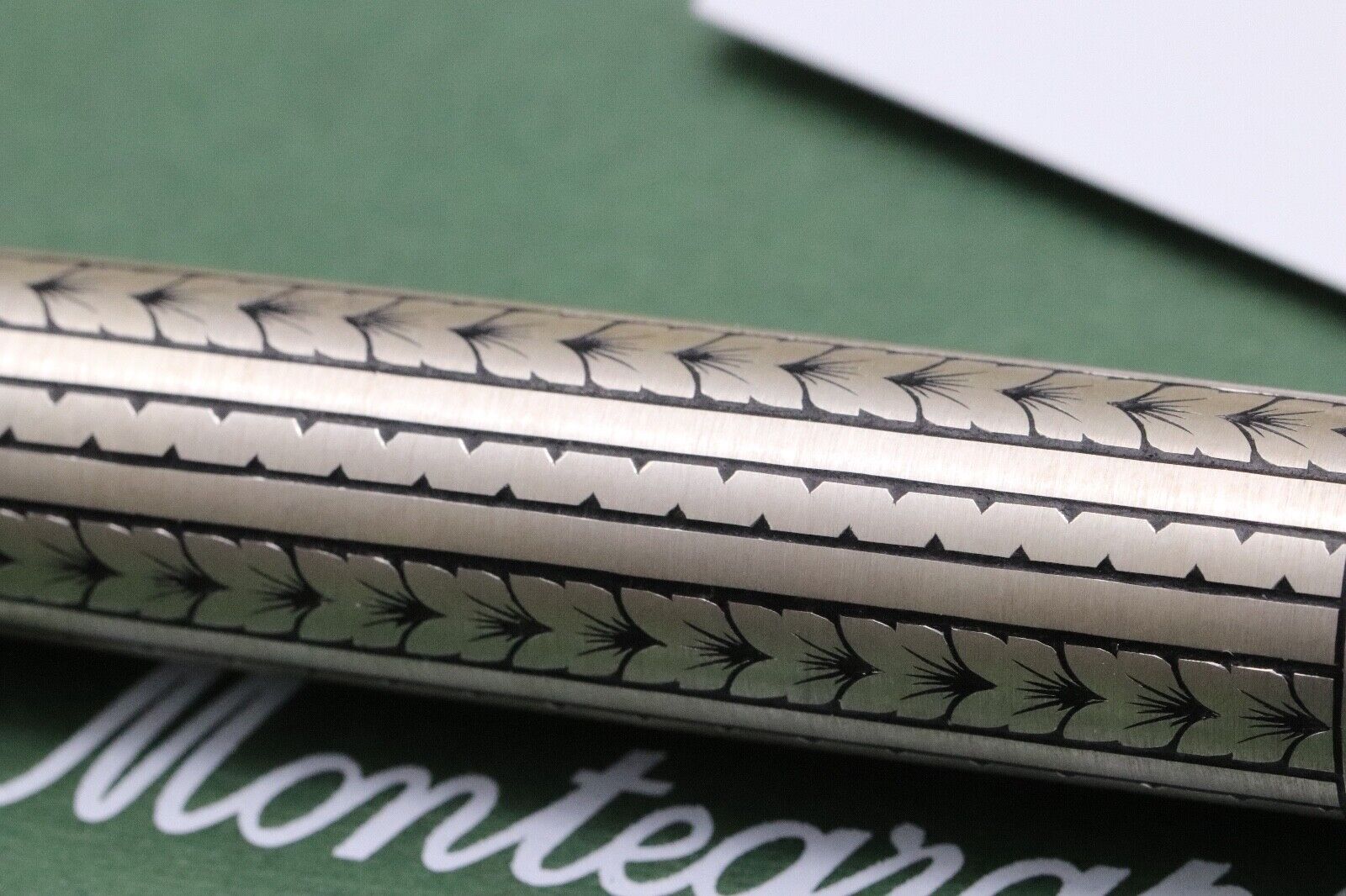 Montegrappa Extra Custom Olivewood Sterling Silver Fountain Pen image 3