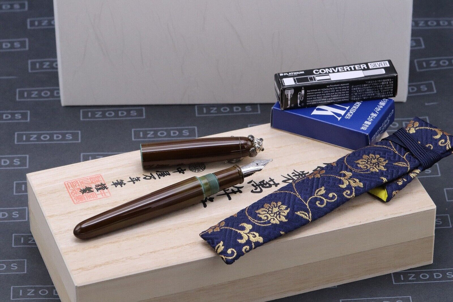 Nakaya Portable Writer Heki-Tamenuri Fountain Pen Panda Stopper - UNUSED BB Nib image 0