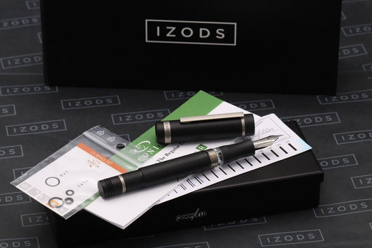 Conid Bulkfiller Regular Delrin Titanium Fountain Pen - #6 Medium Steel Nib image 0