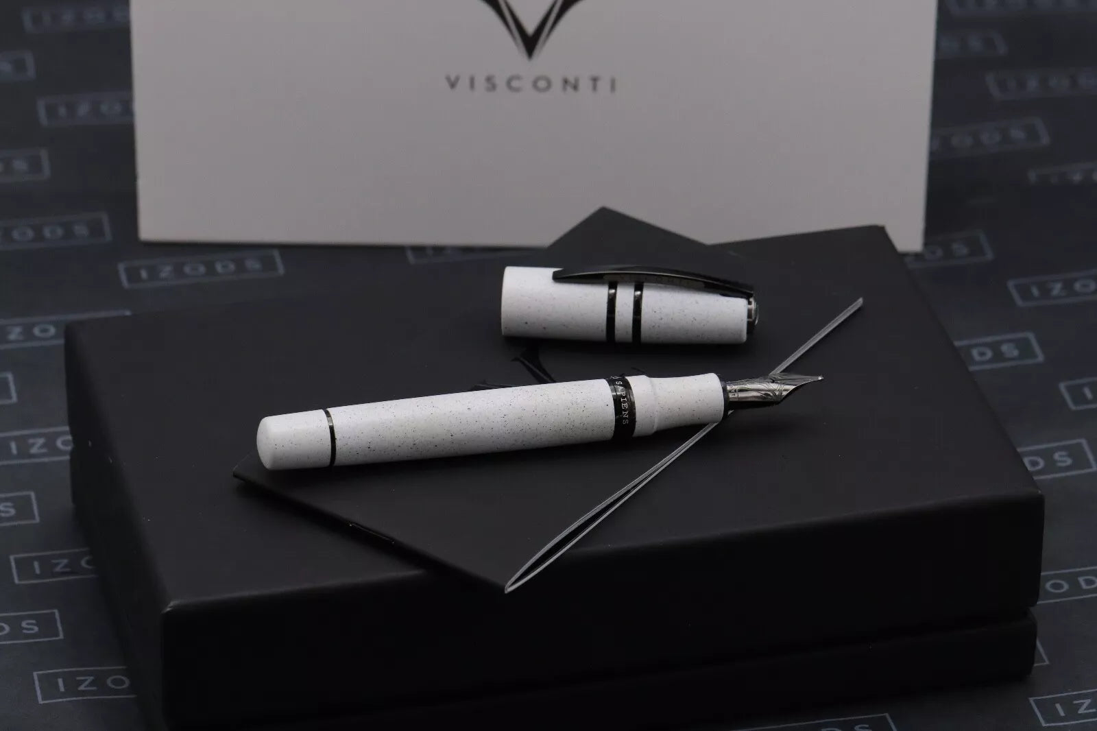 Visconti Homo Sapiens Lava White Ash Fountain Pen - 14k Stub Nib image 0
