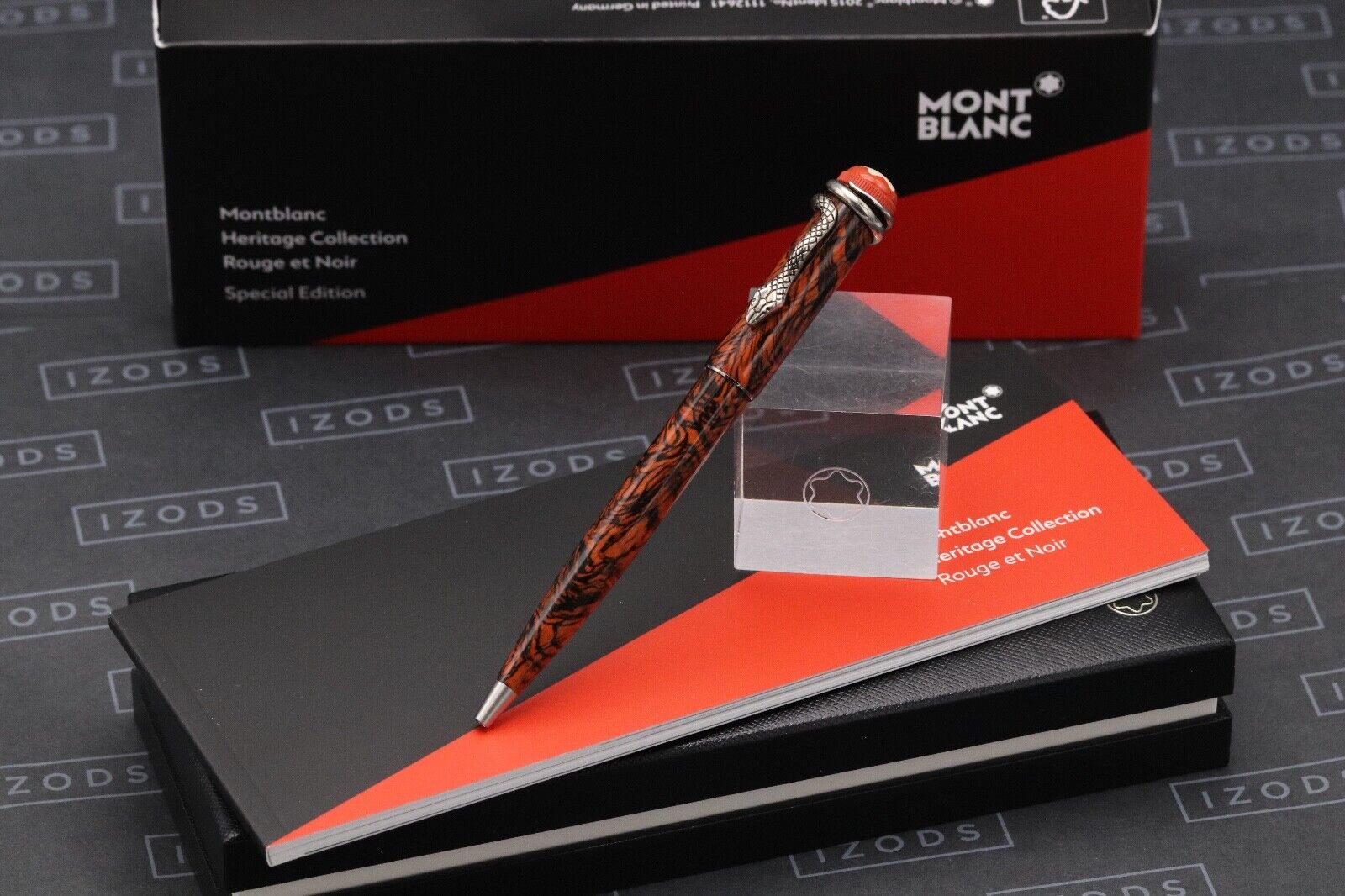 Montblanc Heritage Rouge et Noir Serpent Marble Ballpoint Pen image 0