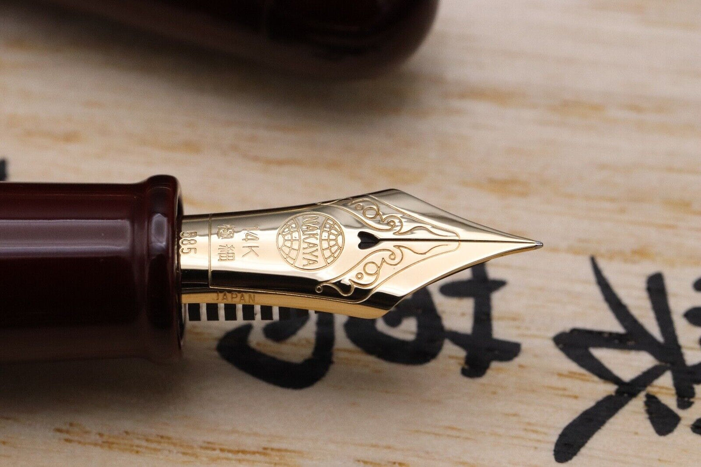 Nakaya Portable Writer Aka-Tamenuri Fountain Pen - Extra Fine Nib - UNUSED image 2
