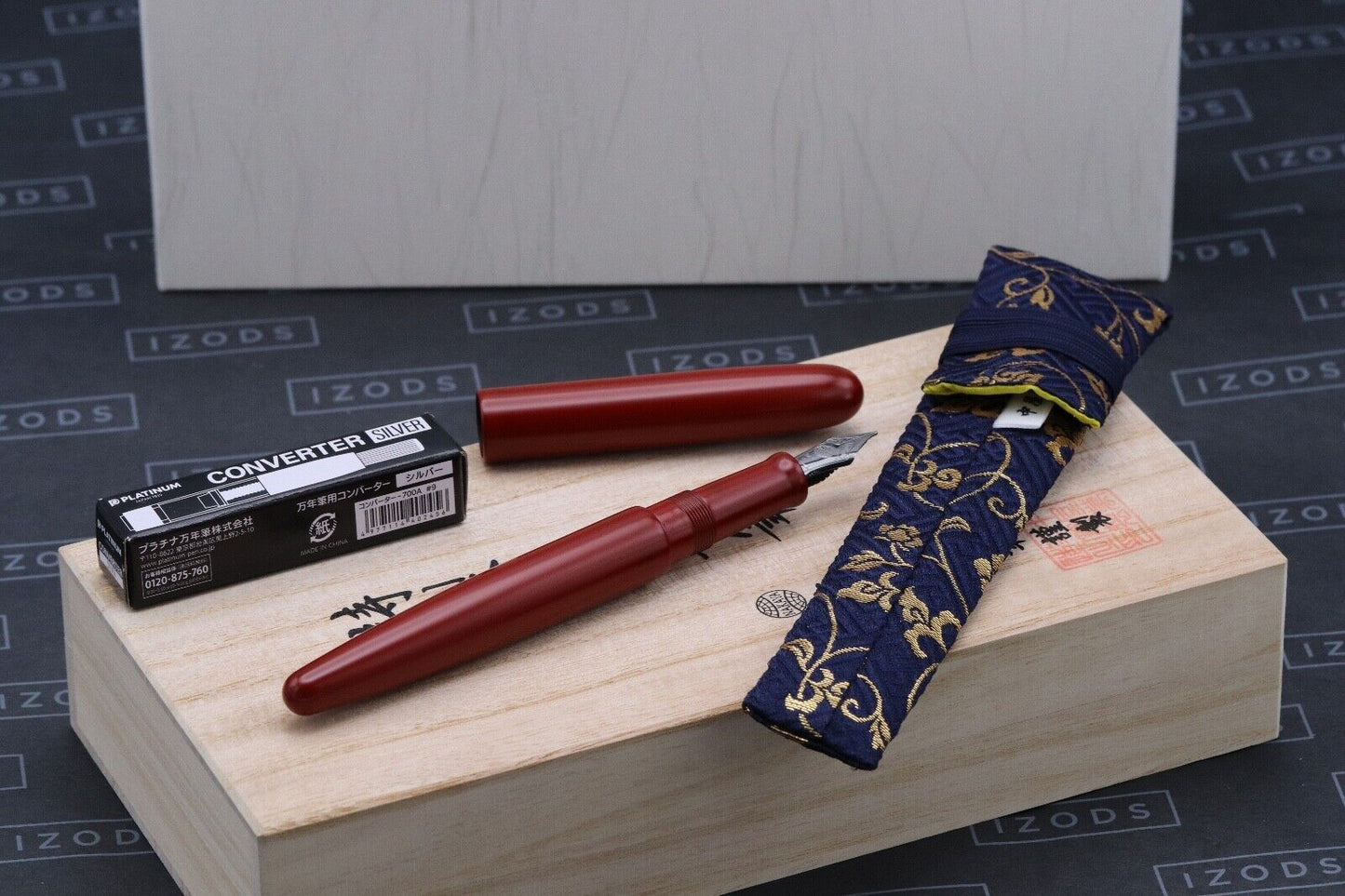 Nakaya Long Cigar Shu-nurihanashi Fountain Pen - UNUSED - Medium Ruthenium Nib image 0
