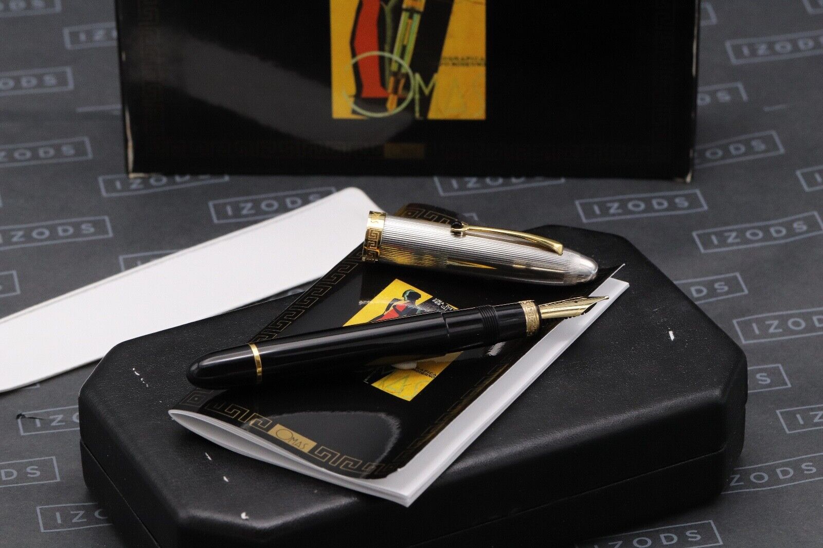 Omas Ogiva Sterling Silver Black Fountain Pen image 0