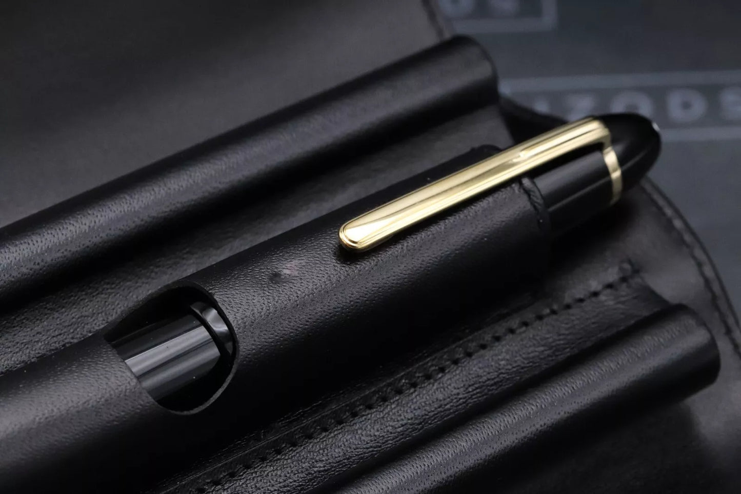 Montblanc Meisterstuck 147 Traveller Gold Coated Fountain Pen inc Pouch - UNUSED image 8