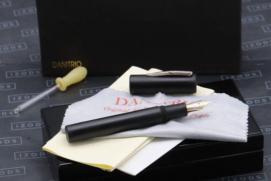 Danitrio Baby Sho-Genkai Raw Ebonite LE12 Eyedropper Fountain Pen - #8 Nib image 0