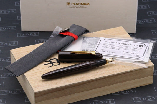 Platinum Izumo x Kingdom Kurokaki Wood Fountain Pen - UNUSED image 0