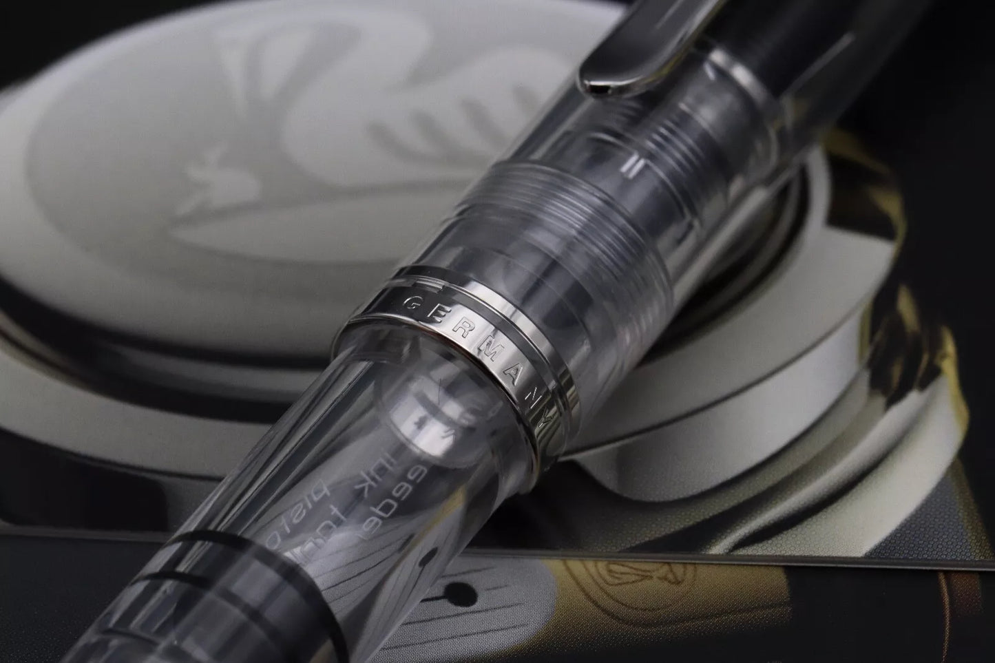 Pelikan M805 Demonstrator Engraved Special Edition Fountain Pen - UNUSED - EF image 6