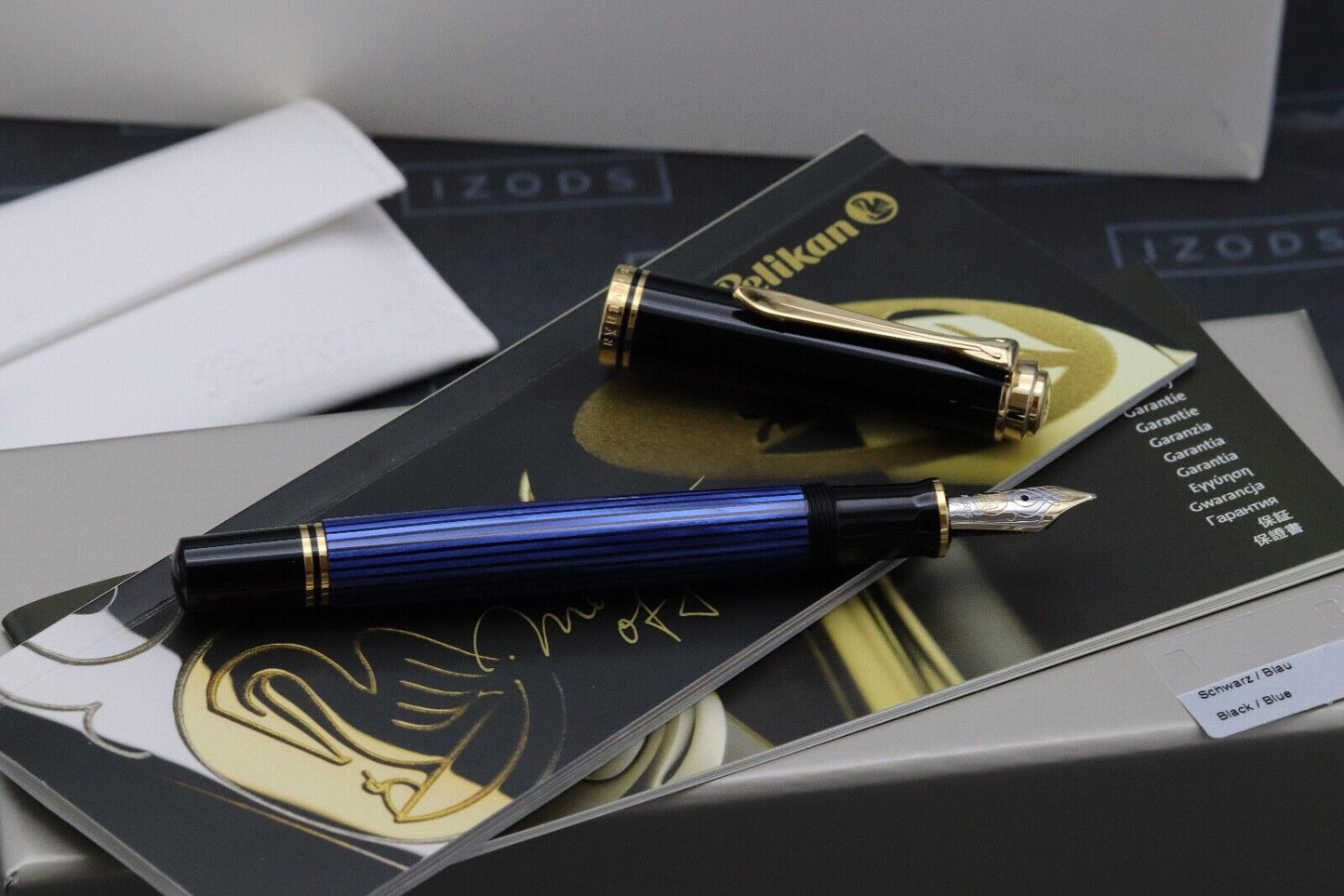 Pelikan Souveran M600 Blue Black Fountain Pen image 1