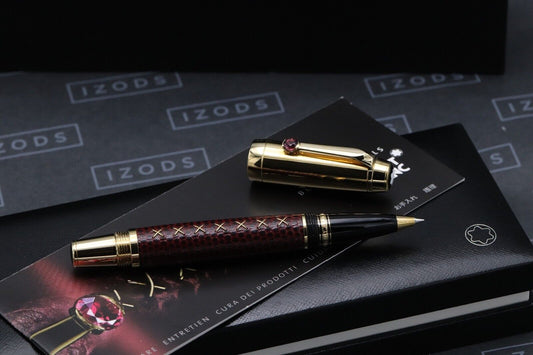 Montblanc Boheme Jewels Rhodolite Leather Rollerball / Fineliner Pen image 1