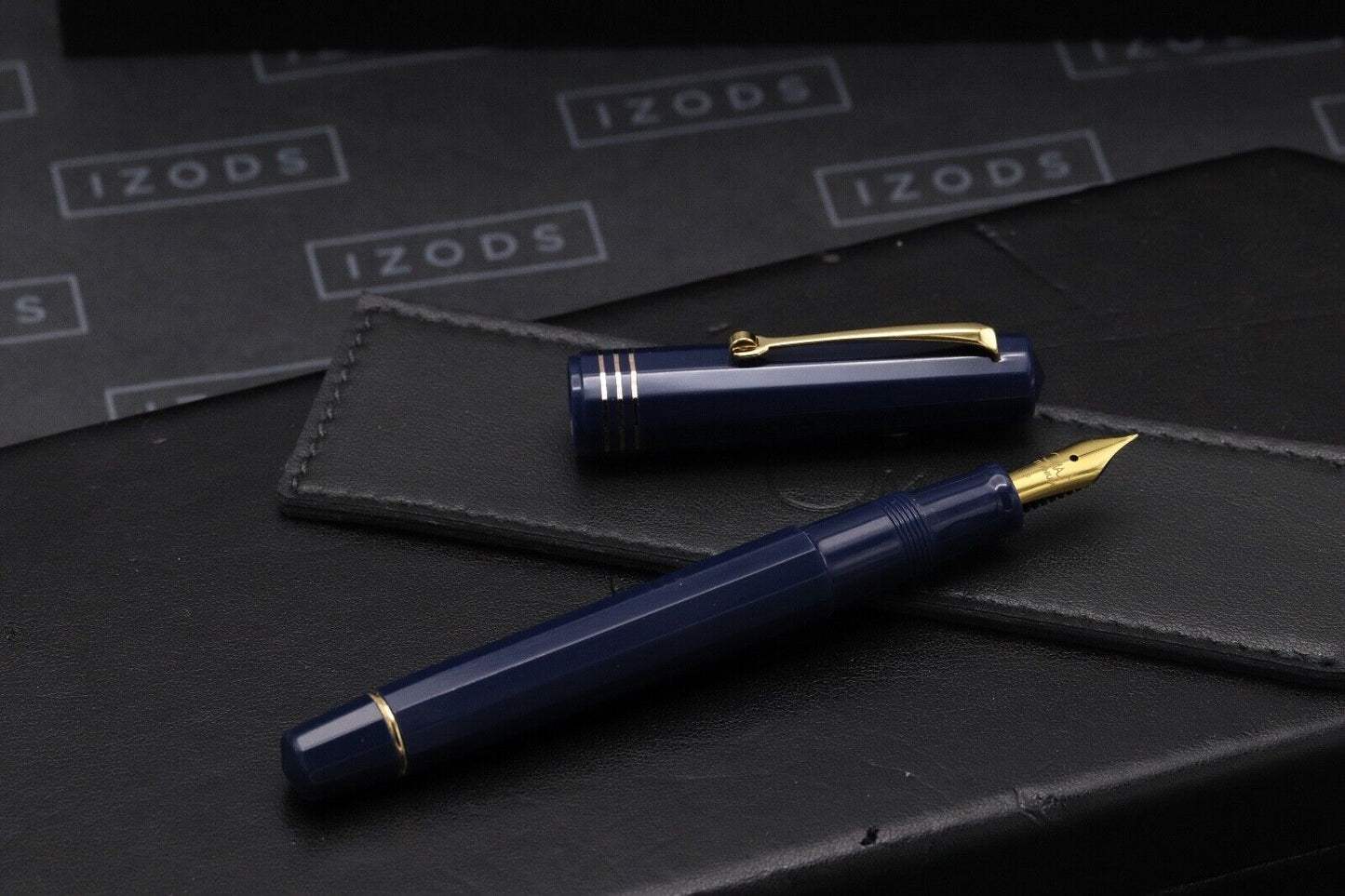Omas Milord Blue Gold Trim Fountain Pen - Fine Titanium Nib image 1