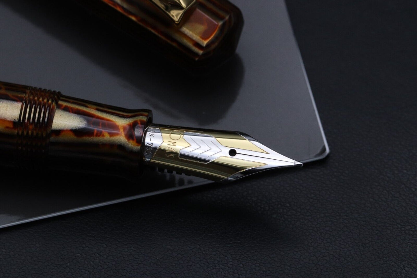 Omas Paragon Arco Bronze Gold Trim Fountain Pen - OMD Nib image 2