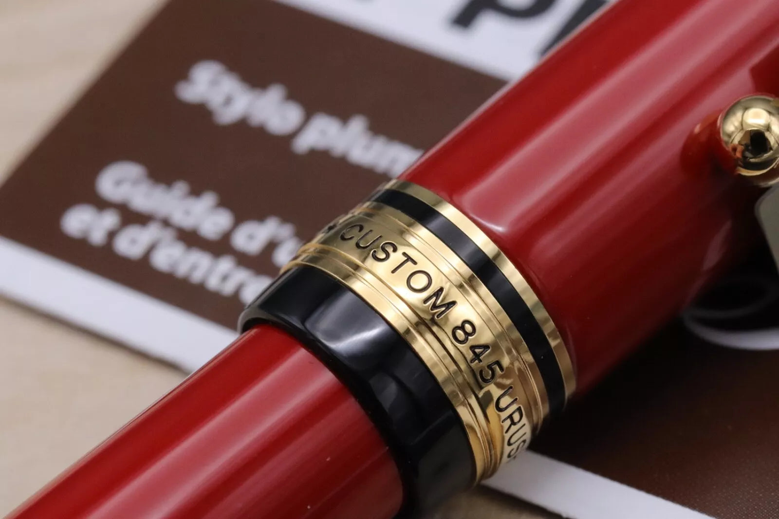 Pilot Custom 845 Urushi Vermillion Fountain Pen - UNUSED image 3