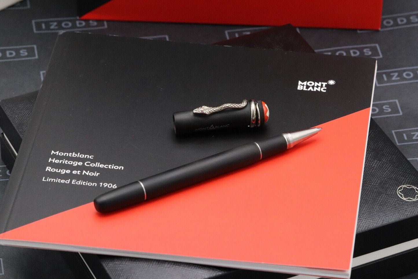 Montblanc Heritage Rouge et Noir Ebonite LE1906 Rollerball Pen - 0040 /1906 image 1