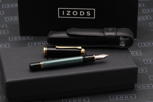 Pelikan Souveran M800 Green Black Fountain Pen - NEVER INKED image 0