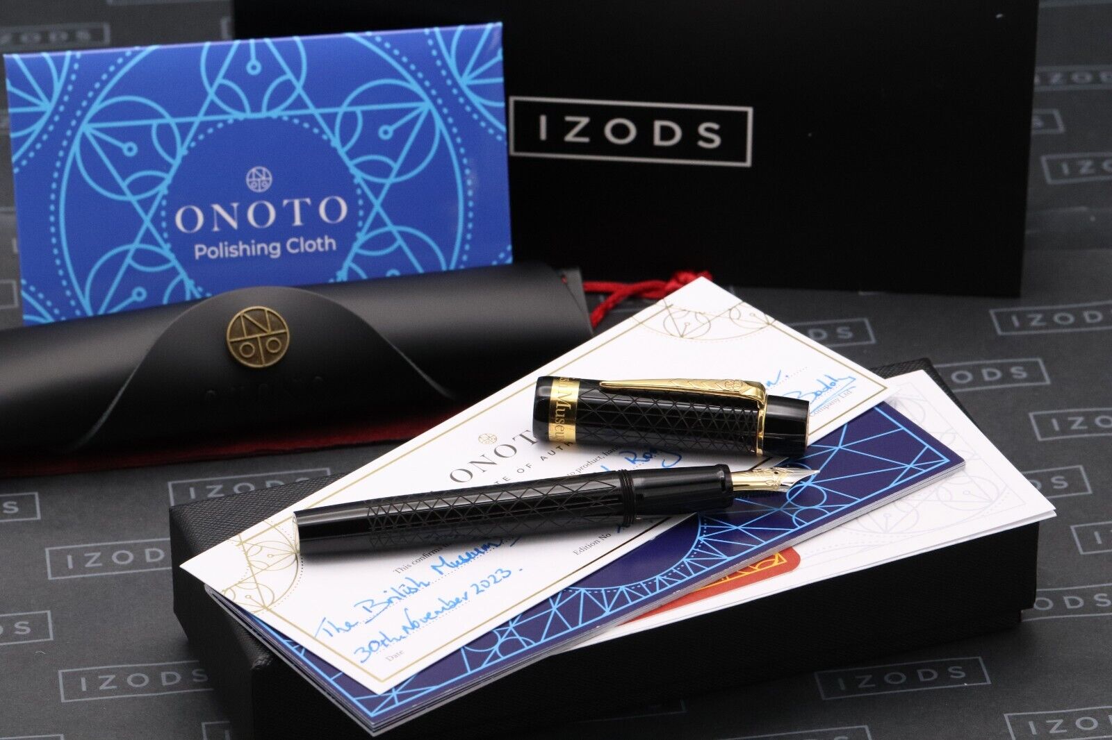 Onoto Magna British Museum Fountain Pen - 18k Fine Nib - DIPPED image 0