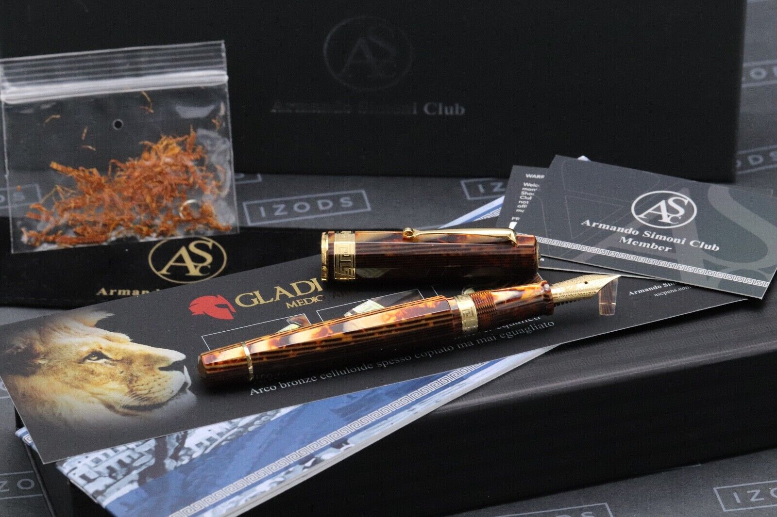 ASC Gladiatore Medio Arco Bronze Celluloid Fountain Pen - UNUSED image 0