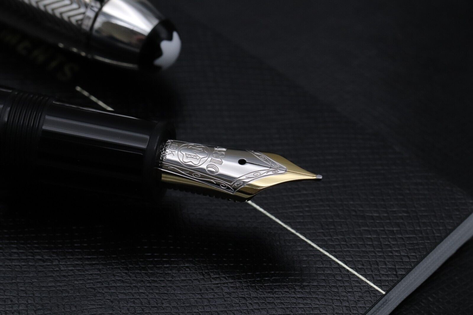 Montblanc Meisterstuck 146 LeGrand Silver Barley Doue Fountain Pen image 2