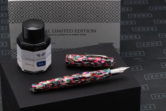 Leonardo MZ Grande Confetti Celluloid Fountain Pen - Broad #8 La Fenice Nib image 0